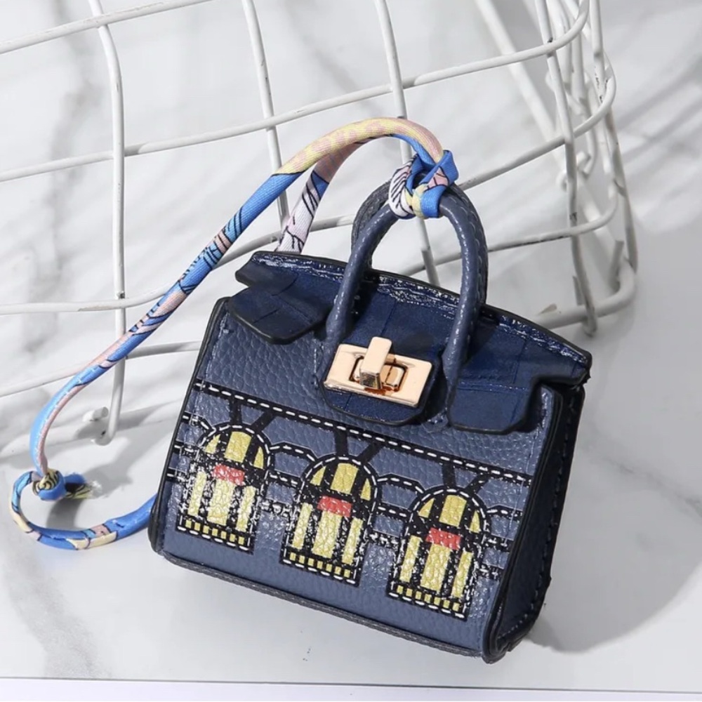 Navy Mini Handbag (Bag Charm)